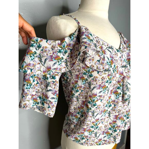 Boho Floral Off--the- Shoulder Blouse – Size 4 (US) - Picture 2 of 9